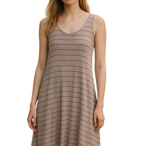 MNY Marc New York Performance Asymmetrical Striped Tank Sundress Size Large - Picture 1 of 14